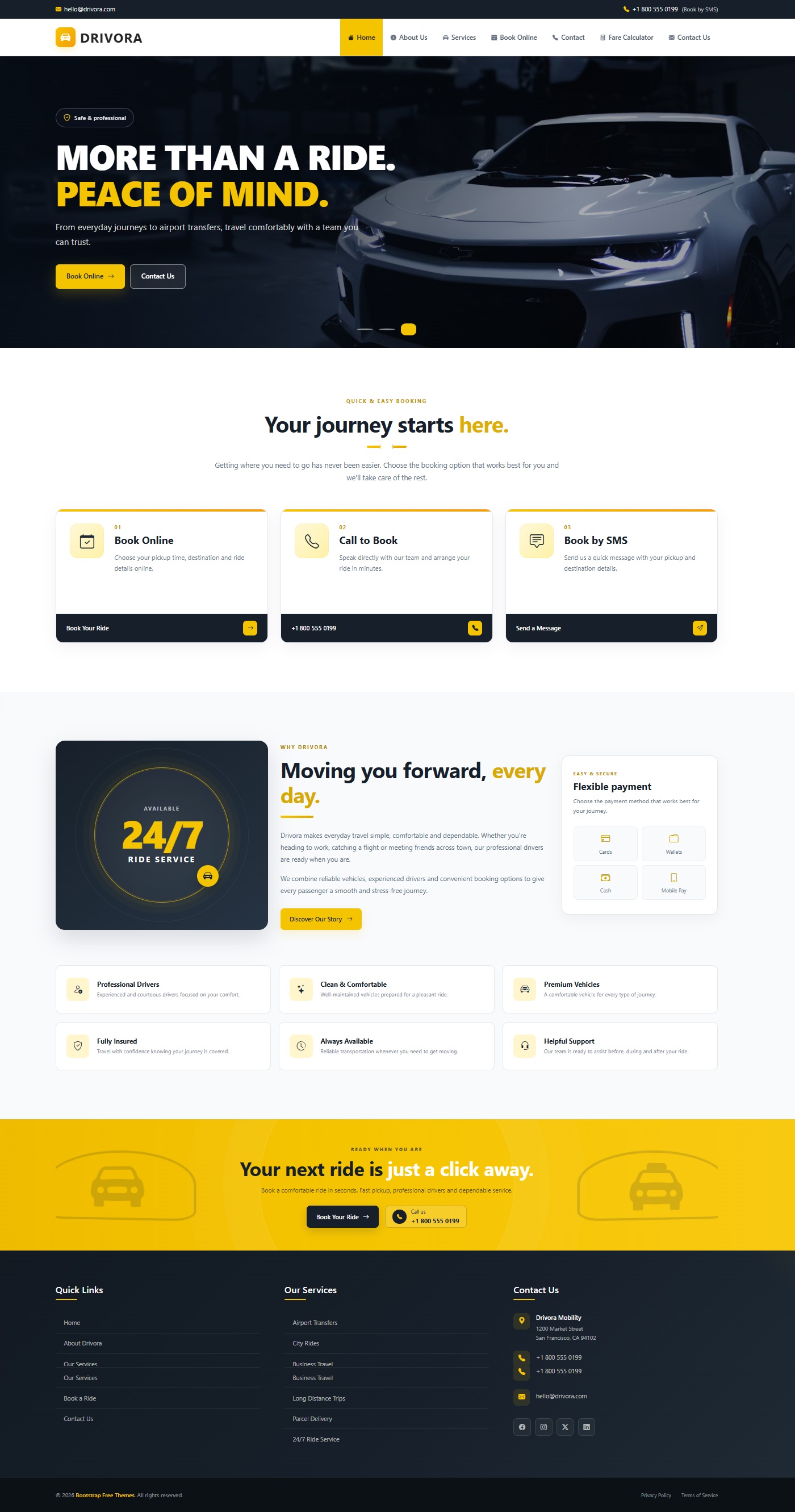Taxi booking template