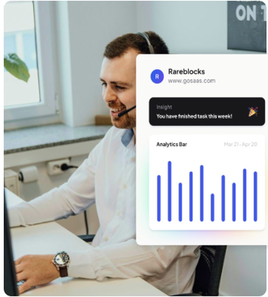 Business professional using CRM analytics